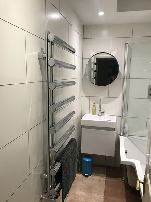 500mm x 520mm Gloss Grey Nuie MER008 Merit ǀ Modern Bathroom Wall Hung Contemporary Cloakroom Single Door Vanity and Polymarble Basin 