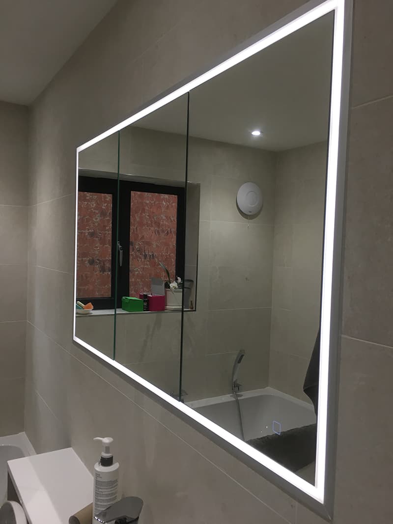 HIB Vanquish 120 LED  Demisting Recessed Mirror Cabinet 