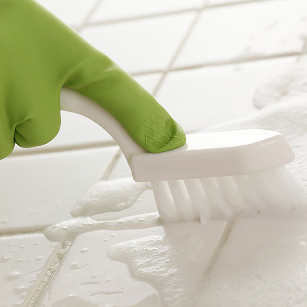 clean bathroom tiles