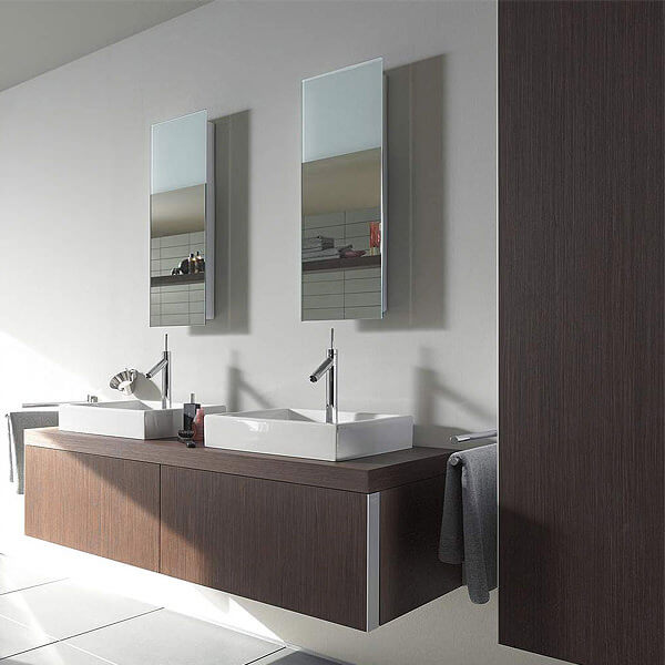 Oak Shade Unit with Basin and Tall Boy Cabinet