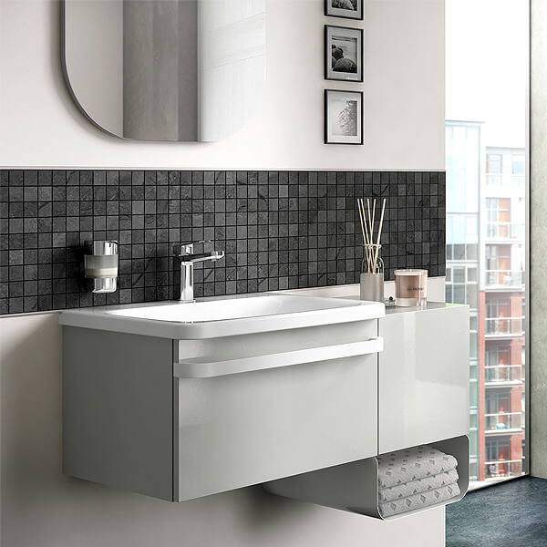 Grey Bathroom Wall Hung Vanity Unit
