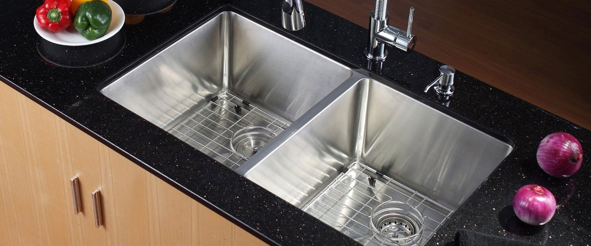 stainless steel 2 bowl sink