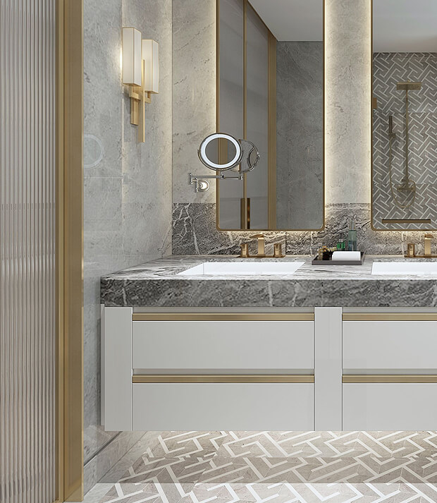 Luxurious Grey Bathrooms