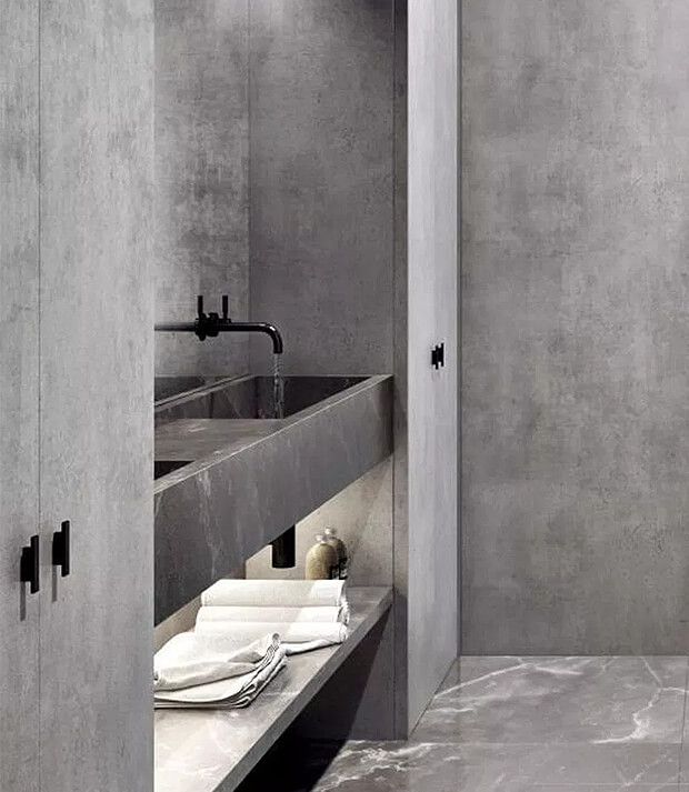 Complete Grey Washroom