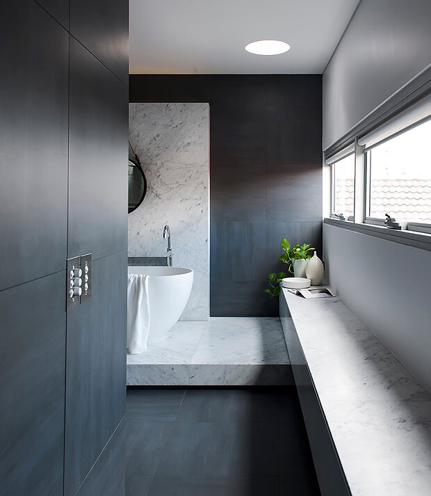 Grey and White Bathroom
