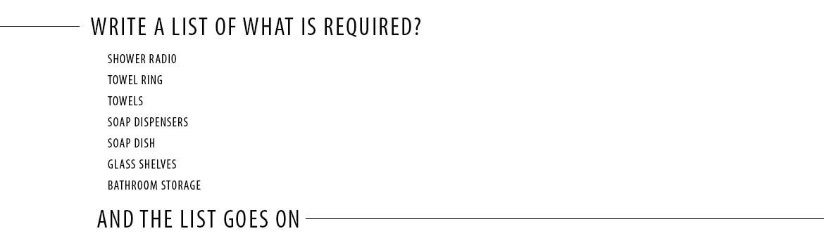 List Required