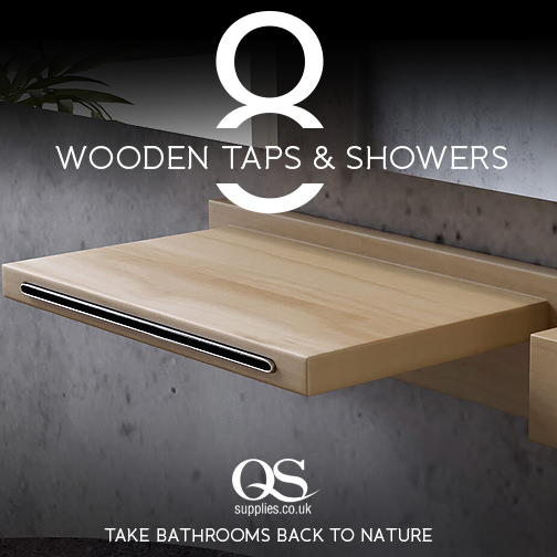 Conceptual Wooden Shower Basins Taps
