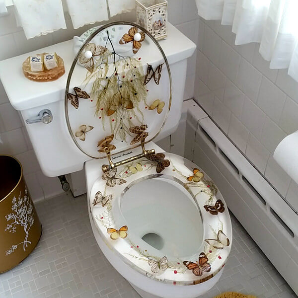 Transparent Butterfly Toilet Seat